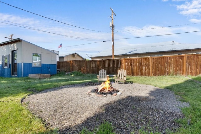 225 N Poplar St, Hayden, CO 81639 - view of yard with an outdoor fire pit