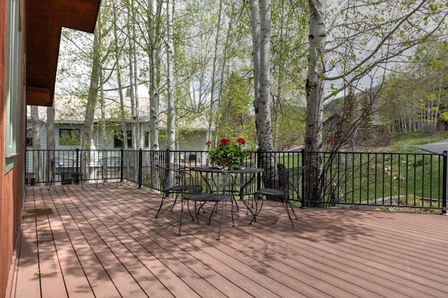 1763 Brome Dr, Steamboat Springs, CO 80487 - deck featuring outdoor dining area