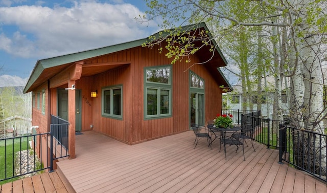 1763 Brome Dr, Steamboat Springs, CO 80487 - deck featuring outdoor dining area