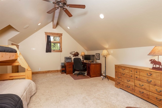 460 Two Cabins Dr, Silverthorne, CO 80498 - carpeted bedroom with an office area and a ceiling fan