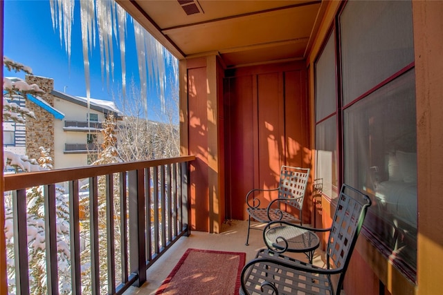 balcony with visible vents