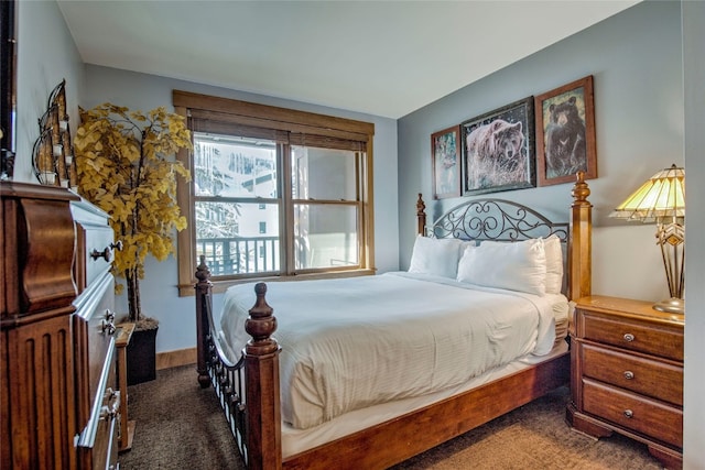 bedroom with carpet floors