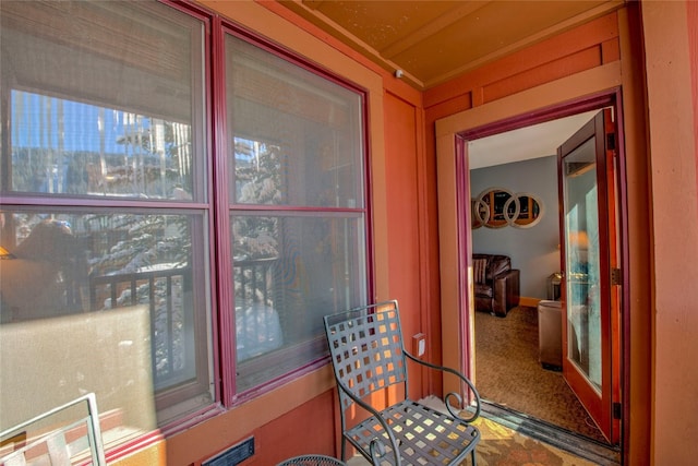 sunroom featuring visible vents