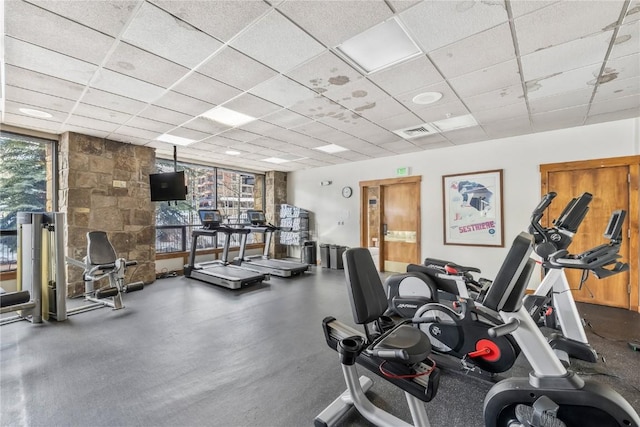 505 S Main St Unit 2207, Breckenridge, CO 80424 - exercise room with a paneled ceiling