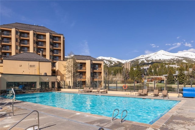 505 S Main St Unit 2207, Breckenridge, CO 80424 - community pool with a mountain view and a patio