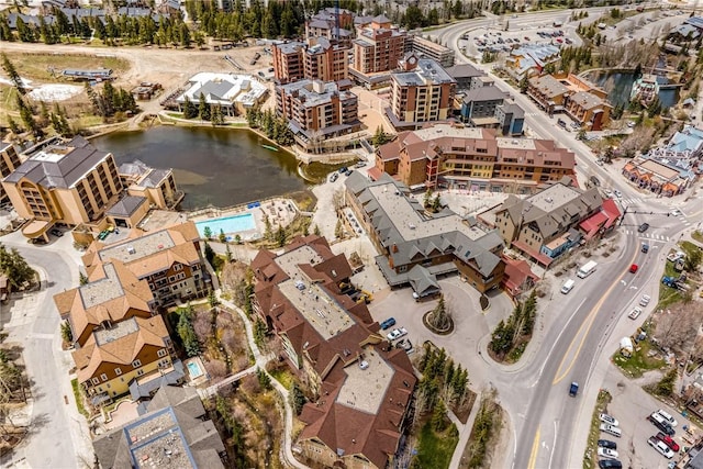 505 S Main St Unit 2207, Breckenridge, CO 80424 - aerial view of property and surrounding area featuring a nearby body of water