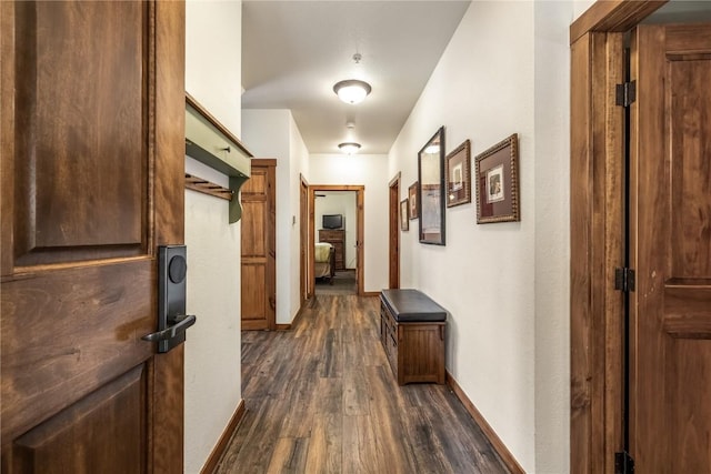 505 S Main St Unit 2207, Breckenridge, CO 80424 - corridor with dark wood finished floors and baseboards