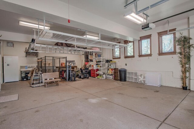 862 Penstemon Rd, Keystone, CO 80435 - garage featuring freestanding refrigerator and a garage door opener
