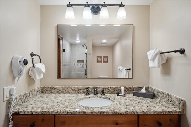 640 Village Rd Unit 4326, Breckenridge, CO 80424 - full bathroom with vanity and a shower stall