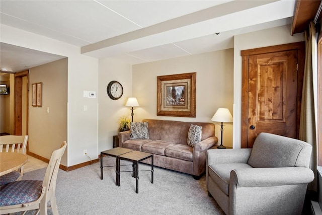 640 Village Rd Unit 4326, Breckenridge, CO 80424 - living room with baseboards and light carpet