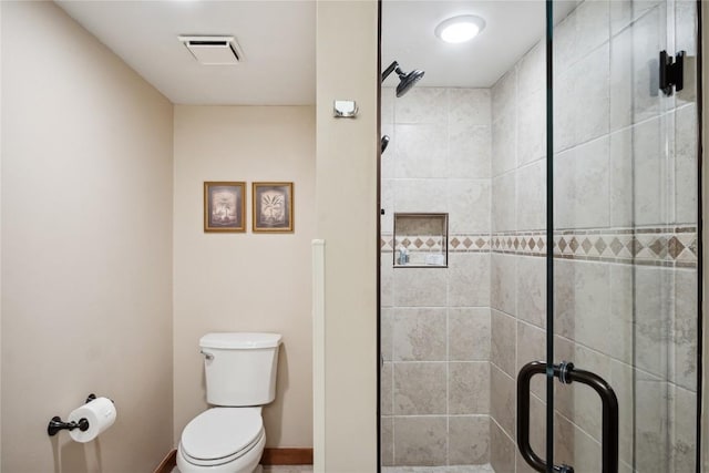 640 Village Rd Unit 4326, Breckenridge, CO 80424 - full bathroom with toilet, visible vents, and a stall shower