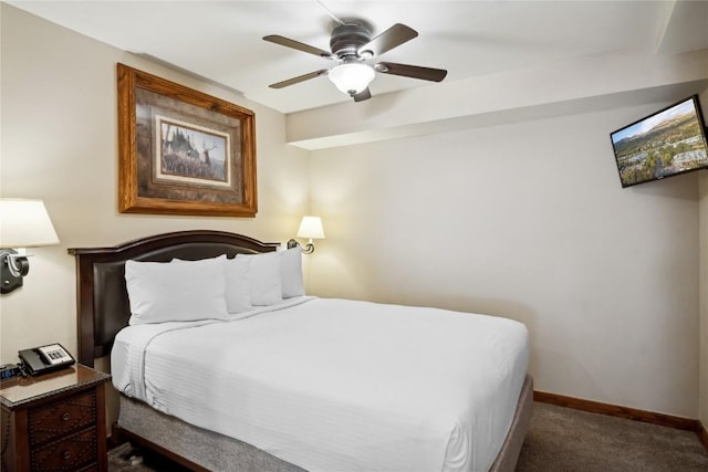 640 Village Rd Unit 4326, Breckenridge, CO 80424 - carpeted bedroom with baseboards and ceiling fan