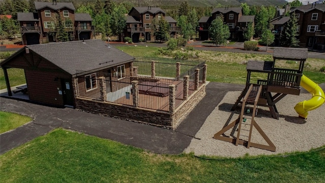74 Stag Trl Unit 74, Dillon, CO 80435 - rear view of property with a playground and a residential view