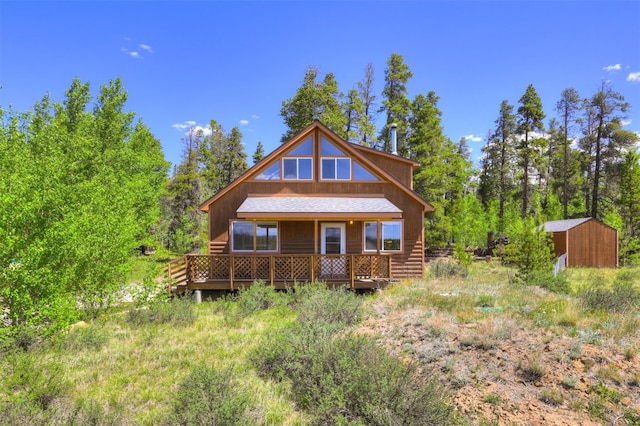 103 Foxtail Ct, Fairplay, CO 80440 - back of house with a shed