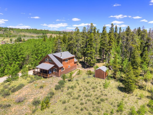 103 Foxtail Ct, Fairplay, CO 80440 - aerial view of property and surrounding area featuring a heavily wooded area