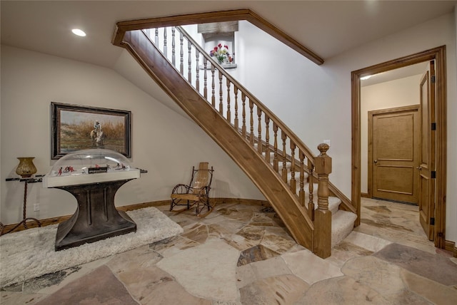 68 Snowy Ridge Rd, Breckenridge, CO 80424 - stairs featuring recessed lighting and baseboards