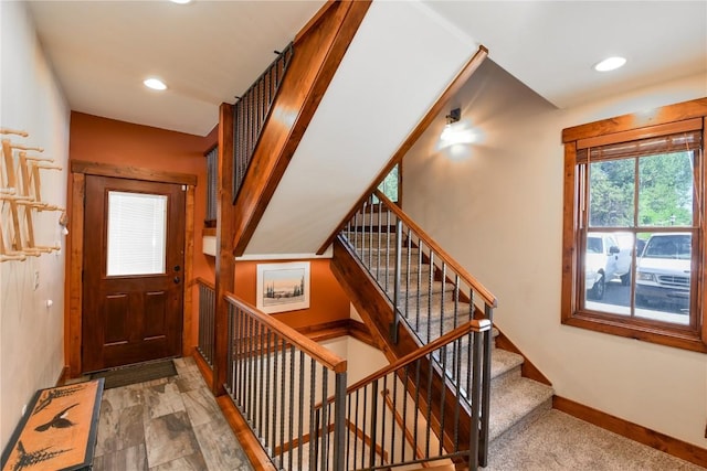 302 N Main St, Breckenridge, CO 80424 - stairs featuring baseboards and recessed lighting