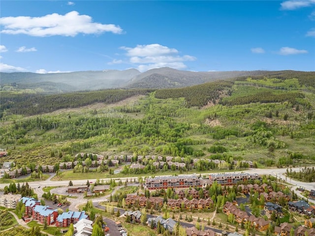 23177 Barbour Dr Unit 14, Keystone, CO 80435 - drone / aerial view of a mountain backdrop and a heavily wooded area
