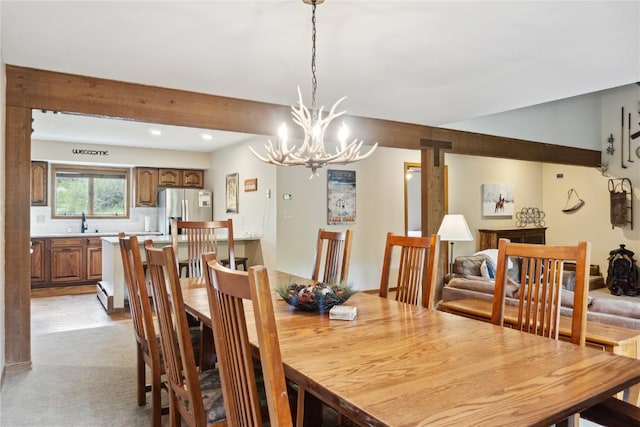 23177 Barbour Dr Unit 14, Keystone, CO 80435 - dining area featuring a chandelier and recessed lighting