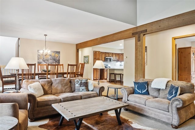 23177 Barbour Dr Unit 14, Keystone, CO 80435 - living area with a chandelier