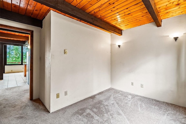 243 Lone Hand Way, Breckenridge, CO 80424 - carpeted empty room with a wooden ceiling with exposed beams