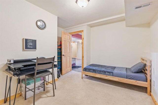 bedroom featuring carpet flooring