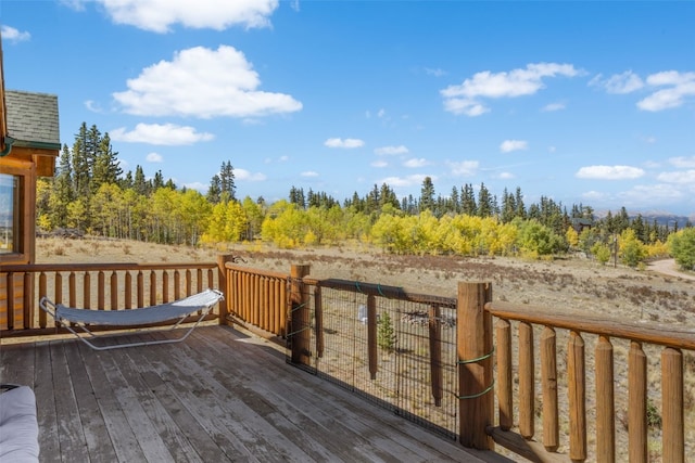 view of wooden terrace