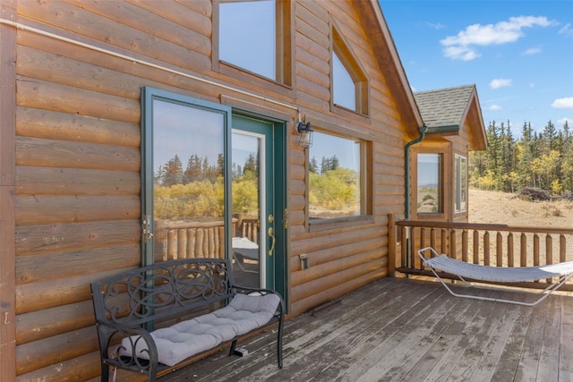 view of wooden deck