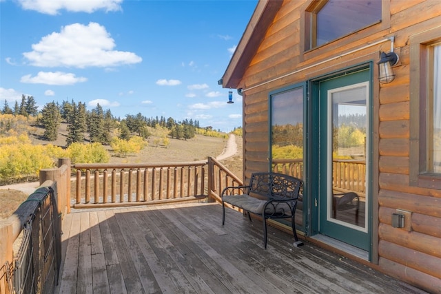 view of wooden deck