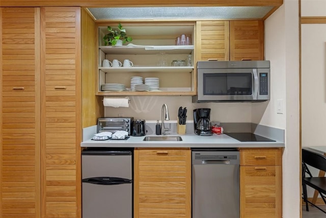 kitchen with stainless steel appliances and sink