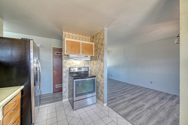 kitchen with stainless steel appliances