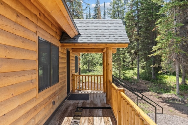 view of wooden deck