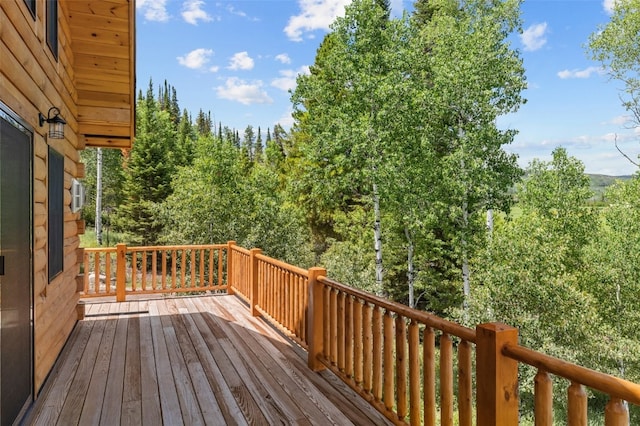 view of wooden terrace