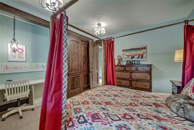 bedroom with carpet flooring