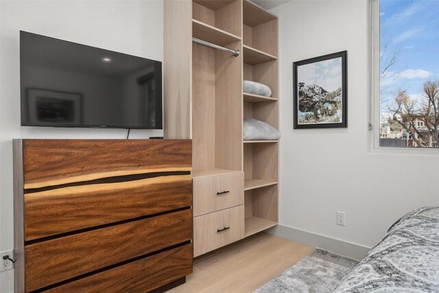 interior space with light wood-type flooring