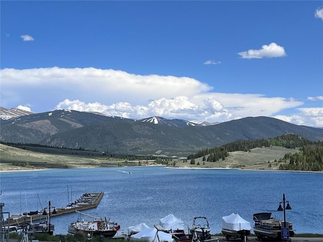 view of water feature featuring a mountain view