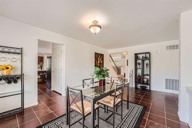 view of tiled dining area