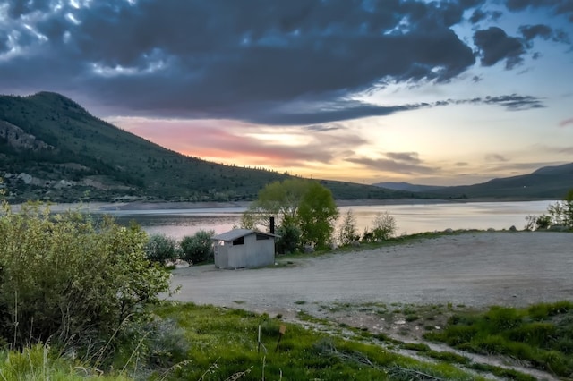 property view of water with a mountain view