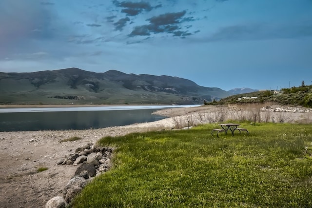 property view of mountains with a water view