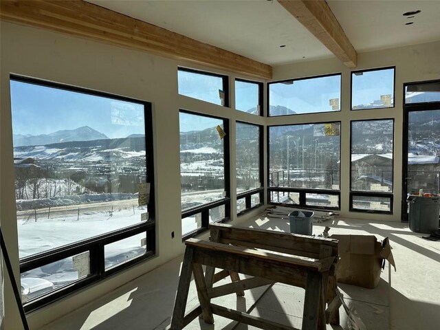 interior space featuring a fireplace