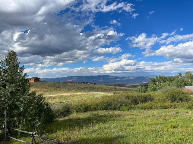 mountain view with a rural view