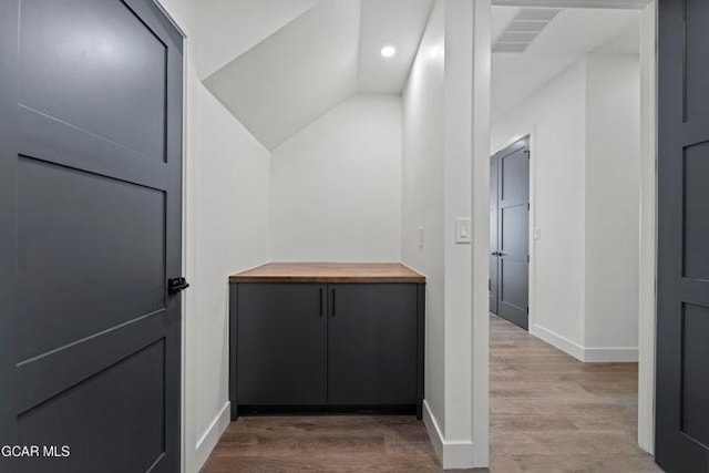 interior space featuring light wood-type flooring