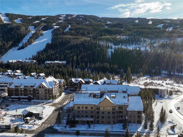 view of snowy aerial view