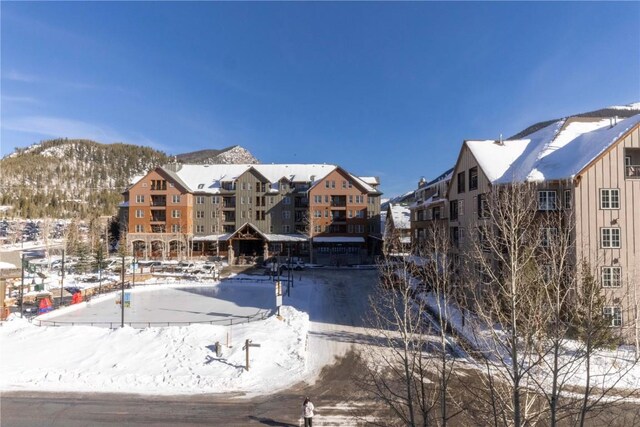 exterior space with a mountain view