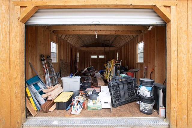 view of storage area