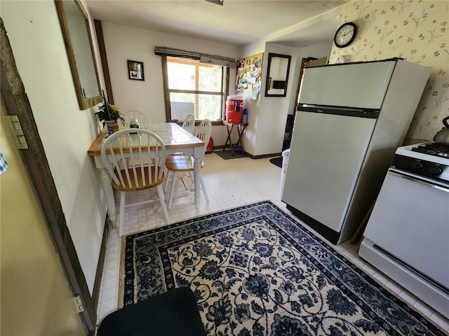 kitchen featuring white appliances