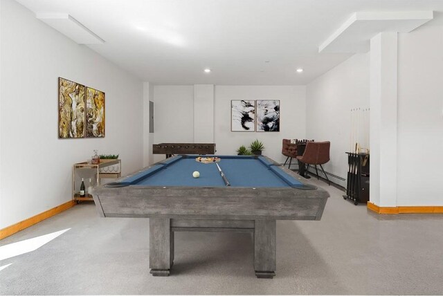 playroom featuring billiards