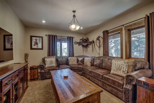 view of carpeted living room