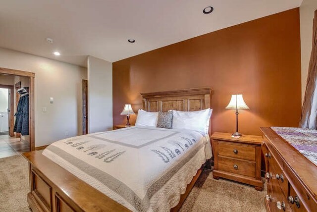 view of carpeted bedroom