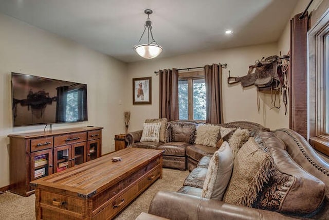 view of carpeted living room